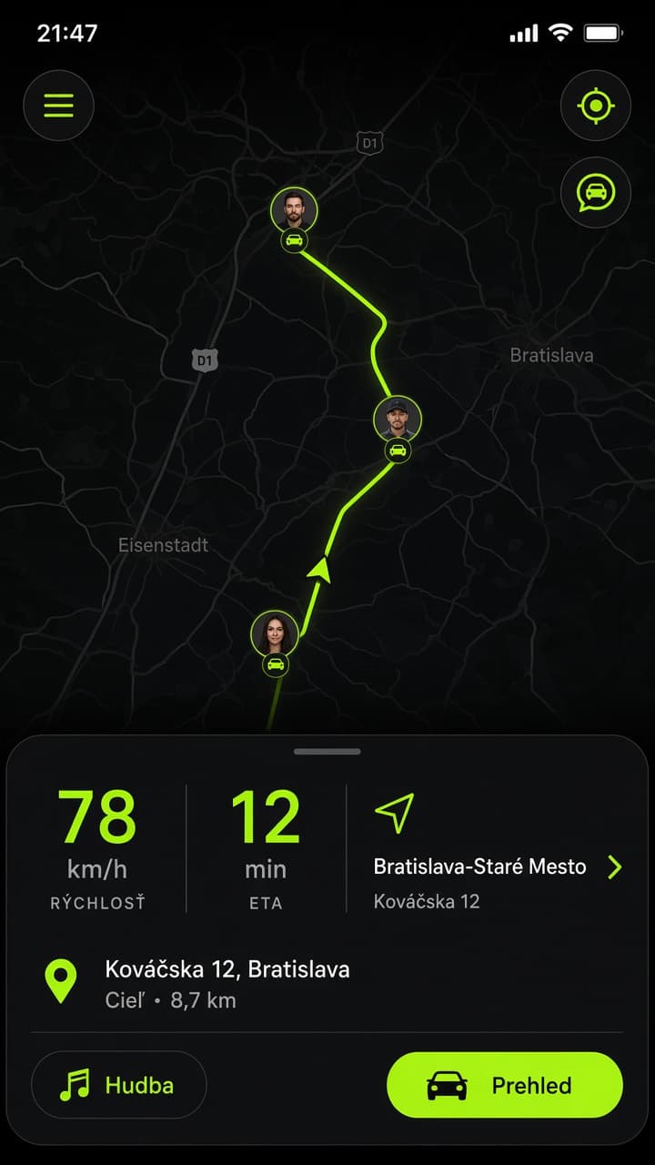 ApeDrive živá mapa a navigácia